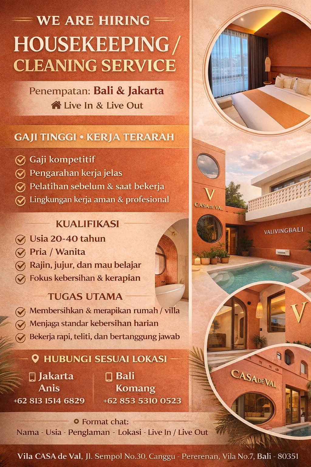 Lowongan Housekeeper Bali